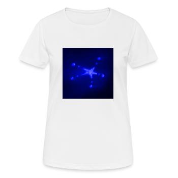ELEKTRISCHER BLAUER STERN - Frauen T-Shirt atmungsaktiv - Weiß - Vorne - AI Model Female 172 dark (172cm)