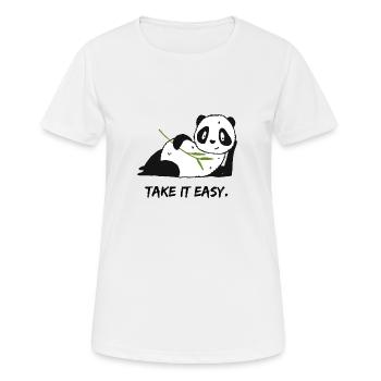 Take it easy. - Women's Breathable T-Shirt - white - Front - AI Model Female 172 dark (172cm)