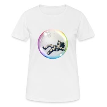 Astronaute - T-shirt respirant Femme - blanc - Devant - AI Model Female 172 dark (172cm)