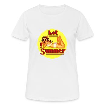 pixel pinup hot buzzer - Women's Breathable T-Shirt - white - Front - AI Model Female 172 dark (172cm)