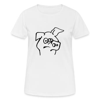 Blöde Sau - Frauen T-Shirt atmungsaktiv - Weiß - Vorne - AI Model Female 172 dark (172cm)