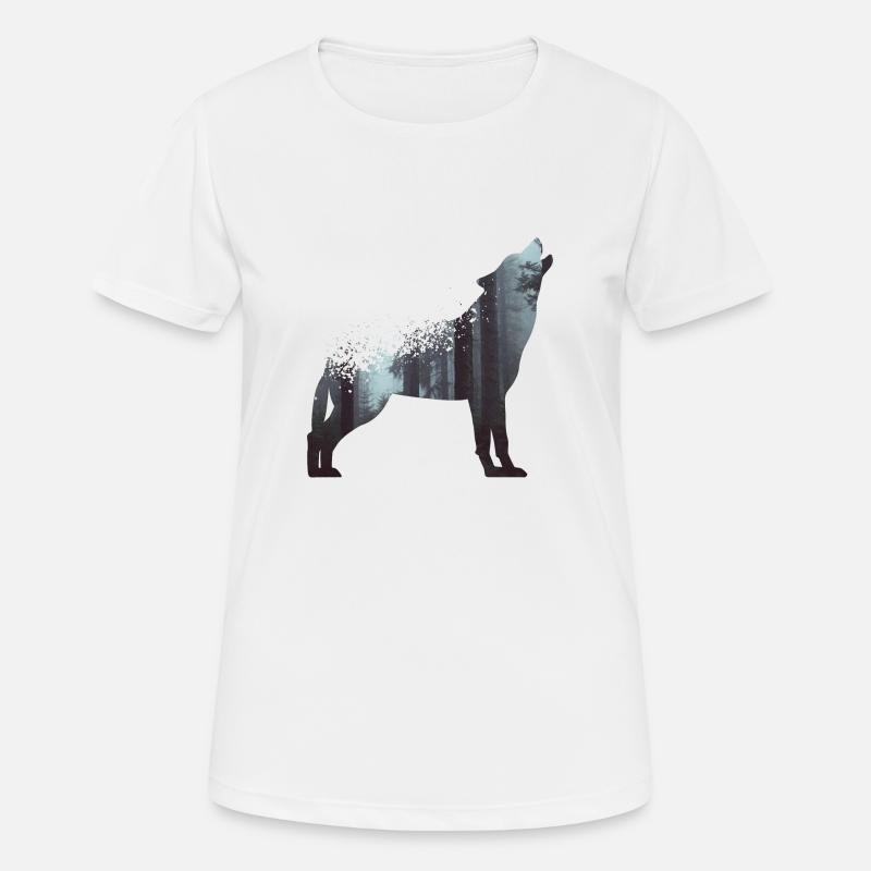 Wolf Wald - Women's Breathable T-Shirt - white