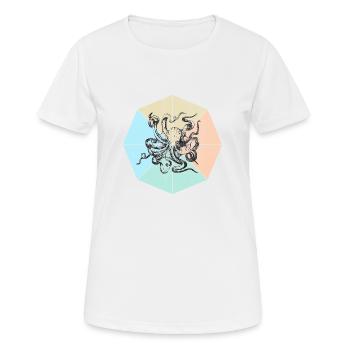 Tintenfisch - Frauen T-Shirt atmungsaktiv - Weiß - Vorne - AI Model Female 172 dark (172cm)
