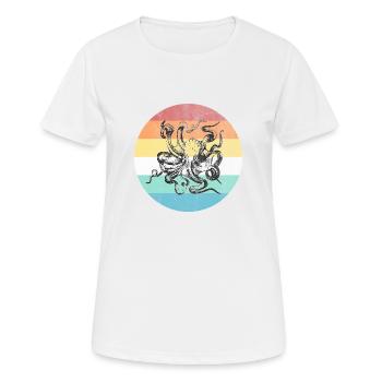 Tintenfisch - Frauen T-Shirt atmungsaktiv - Weiß - Vorne - AI Model Female 172 dark (172cm)