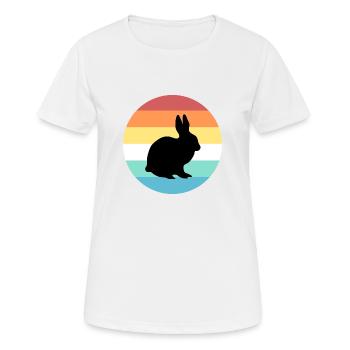 lièvre - T-shirt respirant Femme - blanc - Devant - AI Model Female 172 dark (172cm)