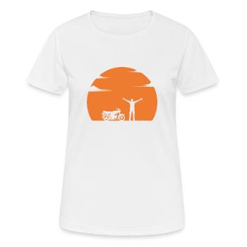 Sunset (Joy Edition) - T-shirt respirant Femme - blanc - Devant - AI Model Female 172 dark (172cm)