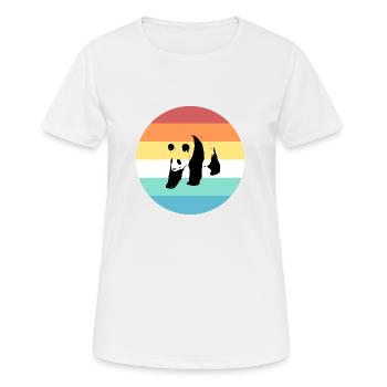 Panda - Frauen T-Shirt atmungsaktiv - Weiß - Vorne - AI Model Female 172 dark (172cm)