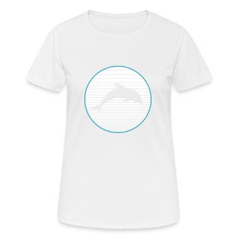 Delphin - Frauen T-Shirt atmungsaktiv - Weiß - Vorne - AI Model Female 172 dark (172cm)