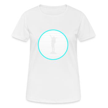 Reise - Frauen T-Shirt atmungsaktiv - Weiß - Vorne - AI Model Female 172 dark (172cm)