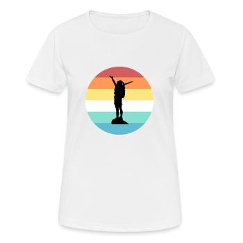 Reise - Frauen T-Shirt atmungsaktiv - Weiß - Vorne - AI Model Female 172 dark (172cm)
