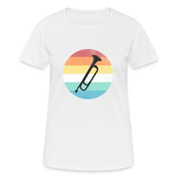 Trompete - Frauen T-Shirt atmungsaktiv - Weiß - Vorne - AI Model Female 172 dark (172cm)