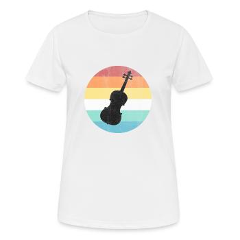 violin - Women's Breathable T-Shirt - white - Front - AI Model Female 172 dark (172cm)