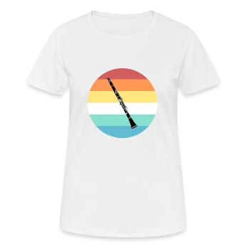 Klarinette - Frauen T-Shirt atmungsaktiv - Weiß - Vorne - AI Model Female 172 dark (172cm)