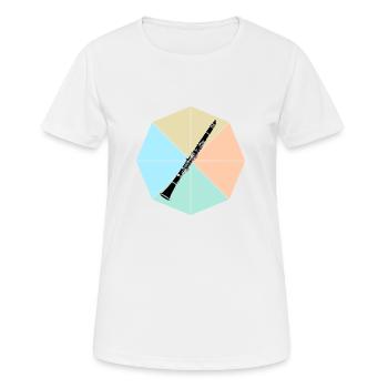 Klarinette - Frauen T-Shirt atmungsaktiv - Weiß - Vorne - AI Model Female 172 dark (172cm)