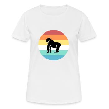 gorilla - Women's Breathable T-Shirt - white - Front - AI Model Female 172 dark (172cm)