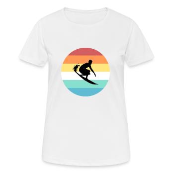 Surfer - Frauen T-Shirt atmungsaktiv - Weiß - Vorne - AI Model Female 172 dark (172cm)