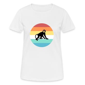 singe - T-shirt respirant Femme - blanc - Devant - AI Model Female 172 dark (172cm)