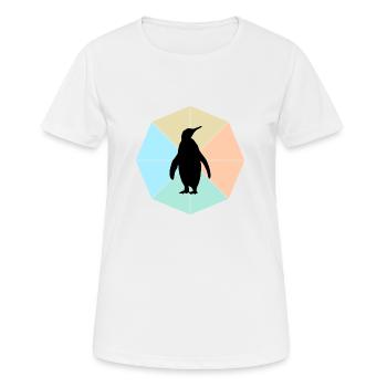 manchot - T-shirt respirant Femme - blanc - Devant - AI Model Female 172 dark (172cm)