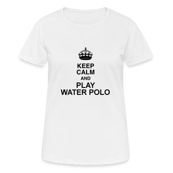 Water Polo / Water-Polo / Sport / Poloïste - T-shirt respirant Femme - blanc - Devant - AI Model Female 172 dark (172cm)