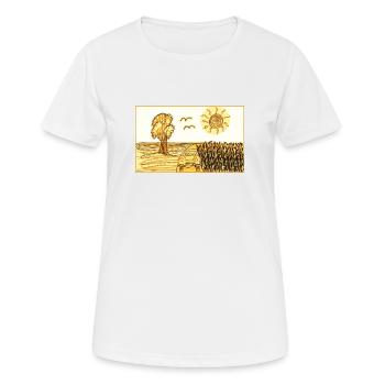 Paysage - T-shirt respirant Femme - blanc - Devant - AI Model Female 172 dark (172cm)
