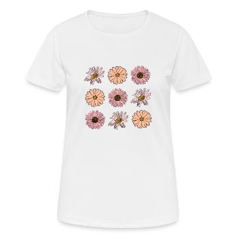 Blume pastell Blume Blumen pastell Blumen flieder - Frauen T-Shirt atmungsaktiv - Weiß - Vorne - AI Model Female 172 dark (172cm)