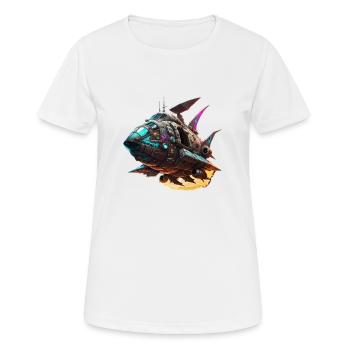 Spaceship - Frauen T-Shirt atmungsaktiv - Weiß - Vorne - AI Model Female 172 dark (172cm)