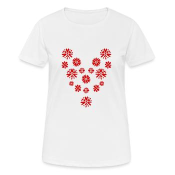 PAAR. ICH HABE GERADE GEHEIRATET. Junggesellinnenabschied. VALENTINSTAG. MARIES - Frauen T-Shirt atmungsaktiv - Weiß - Vorne - AI Model Female 172 dark (172cm)