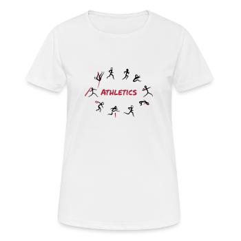 Athletics, Track and Field, Decathlon - Women's Breathable T-Shirt - white - Front - AI Model Female 172 dark (172cm)