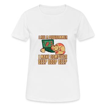 I Are A Programmer I Make Computer Beep Boop Beep - Women's Breathable T-Shirt - white - Front - AI Model Female 172 dark (172cm)