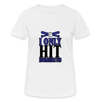 Je n’ai frappé que des homeruns 3 - T-shirt respirant Femme - blanc - Devant - AI Model Female 172 dark (172cm)