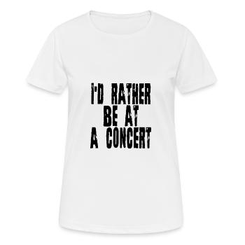 Je préfère être à un concert 2 - T-shirt respirant Femme - blanc - Devant - AI Model Female 172 dark (172cm)