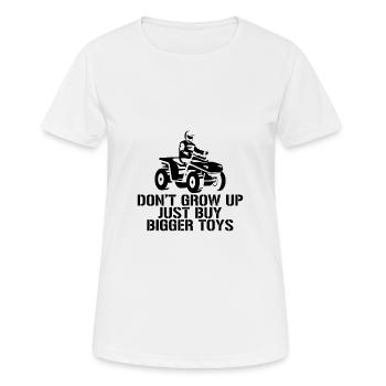 Ne grandissez pas, achetez simplement des jouets plus gros - T-shirt respirant Femme - blanc - Devant - AI Model Female 172 dark (172cm)