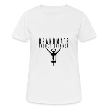 Le Fidget Spinner de grand-mère - T-shirt respirant Femme - blanc - Devant - AI Model Female 172 dark (172cm)
