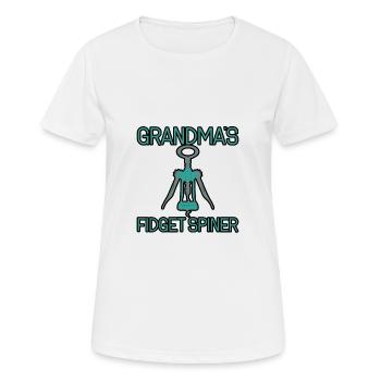 Fidget Spinner de grand-mère 3 - T-shirt respirant Femme - blanc - Devant - AI Model Female 172 dark (172cm)