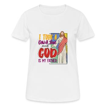 I took a DNA test and God is my father 21 - Women's Breathable T-Shirt - white - Front - AI Model Female 172 dark (172cm)