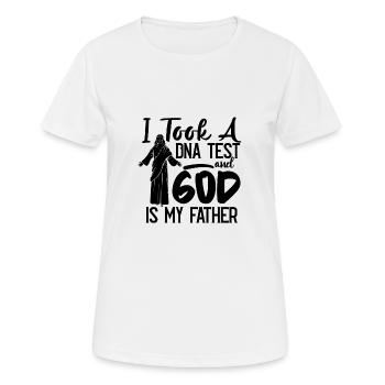 I took a DNA test and God is my father 22 - Women's Breathable T-Shirt - white - Front - AI Model Female 172 dark (172cm)
