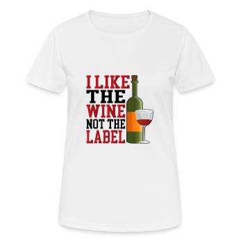 J’aime le vin, pas l’étiquette 17 - T-shirt respirant Femme - blanc - Devant - AI Model Female 172 dark (172cm)