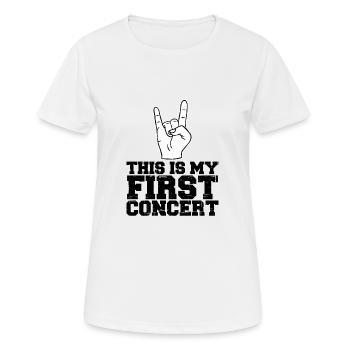 This is My First Concert 32 - Women's Breathable T-Shirt - white - Front - AI Model Female 172 dark (172cm)