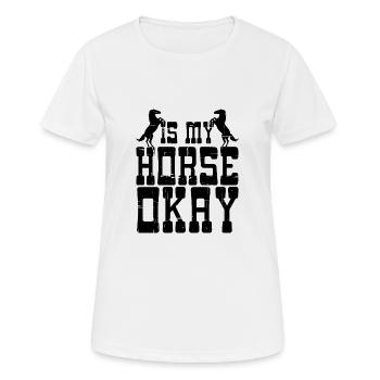 Mon cheval va-t-il bien 4 - T-shirt respirant Femme - blanc - Devant - AI Model Female 172 dark (172cm)