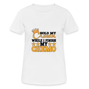 Tenez ma couronne pendant que je termine ma chimio 27 - T-shirt respirant Femme - blanc - Devant - AI Model Female 172 dark (172cm)