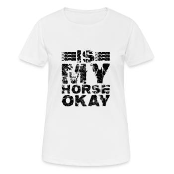 Mon cheval va-t-il bien 7 - T-shirt respirant Femme - blanc - Devant - AI Model Female 172 dark (172cm)