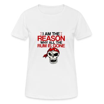 Je suis la raison pour laquelle tout le rhum a disparu 2 - T-shirt respirant Femme - blanc - Devant - AI Model Female 172 dark (172cm)