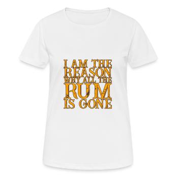 Je suis la raison pour laquelle tout le rhum a disparu 3 - T-shirt respirant Femme - blanc - Devant - AI Model Female 172 dark (172cm)