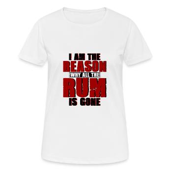Je suis la raison pour laquelle tout le rhum a disparu 4 - T-shirt respirant Femme - blanc - Devant - AI Model Female 172 dark (172cm)