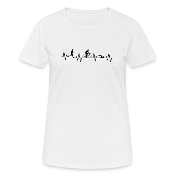 Triathlon Triathlet - Frauen T-Shirt atmungsaktiv - Weiß - Vorne - AI Model Female 172 dark (172cm)