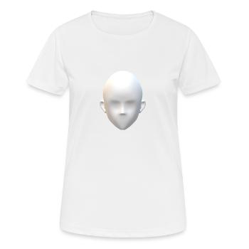 Gesicht - Frauen T-Shirt atmungsaktiv - Weiß - Vorne - AI Model Female 172 dark (172cm)