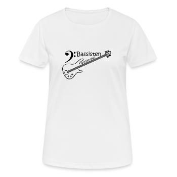 Bassisten dürfen das! - Frauen T-Shirt atmungsaktiv - Weiß - Vorne - AI Model Female 172 dark (172cm)