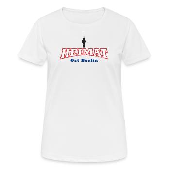 Heimat Ost Berlin DDR - Frauen T-Shirt atmungsaktiv - Weiß - Vorne - AI Model Female 172 dark (172cm)