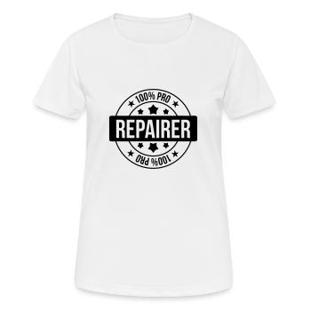 Repairer Repair Reparatur Réparateur Réparation - Women's Breathable T-Shirt - white - Front - AI Model Female 172 dark (172cm)