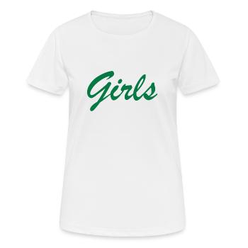 Girls And Girls - Frauen T-Shirt atmungsaktiv - Weiß - Vorne - AI Model Female 172 dark (172cm)